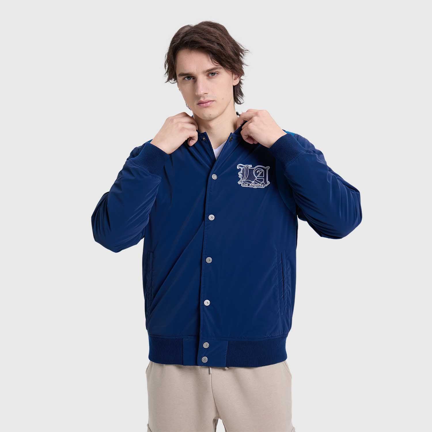Chaqueta Hombre Bomber Azul Marino-1