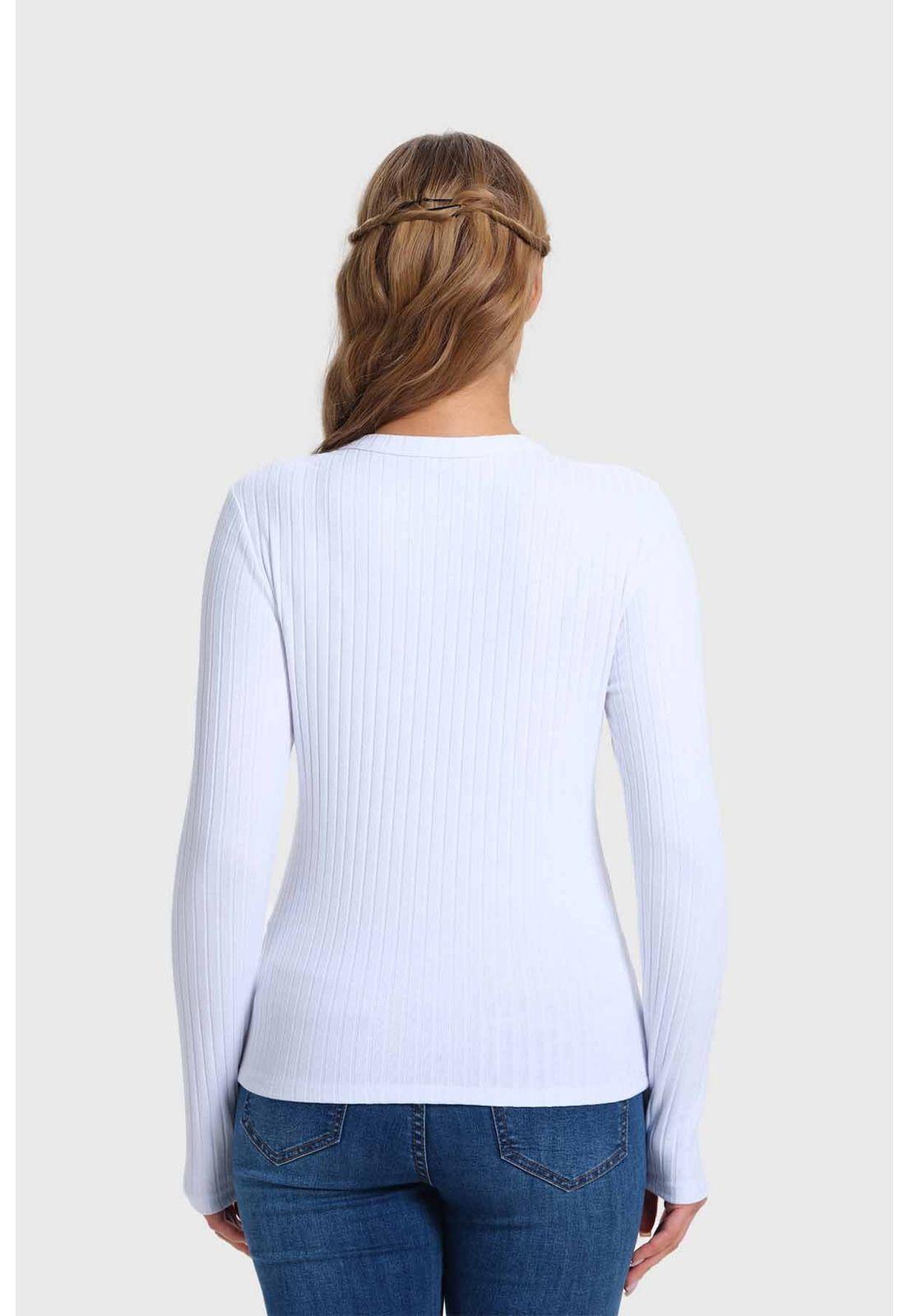 Polera Mujer Rib Blanco - ll-2