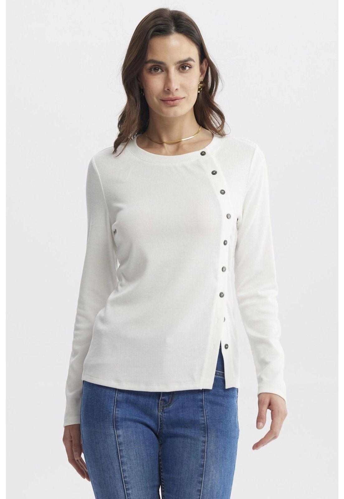 Polera Mujer Escote Recto Crudo-0