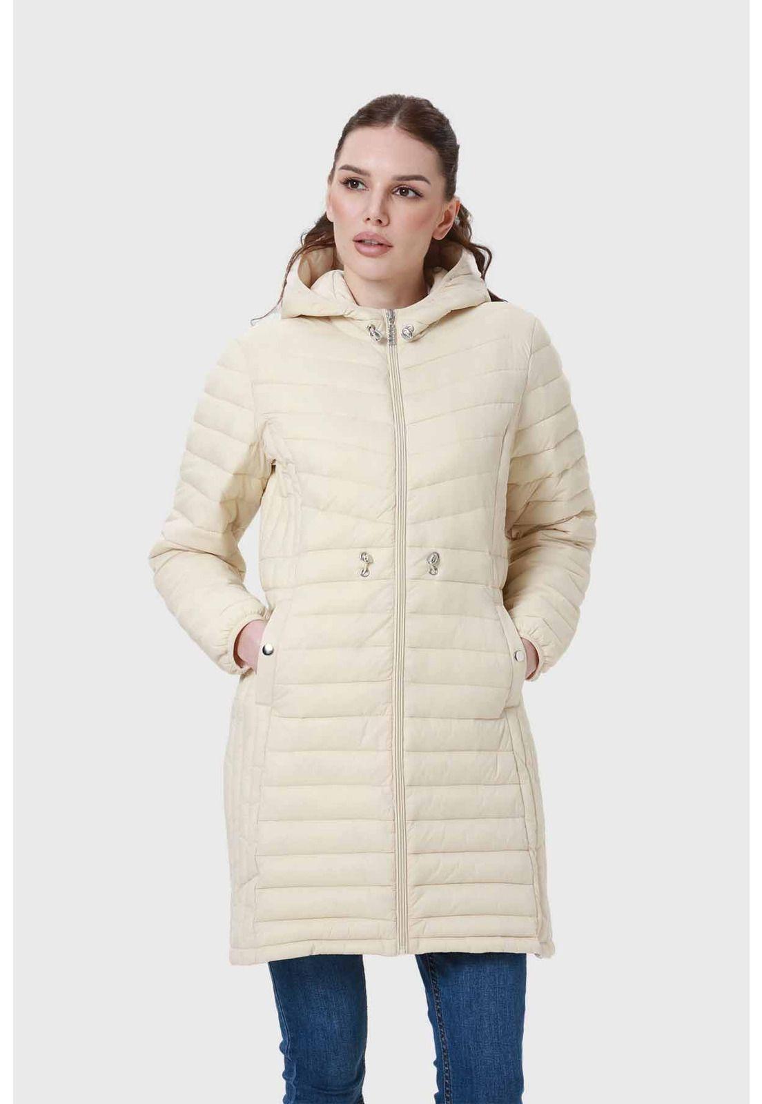 Parka Mujer Modelo Largo Beige-0