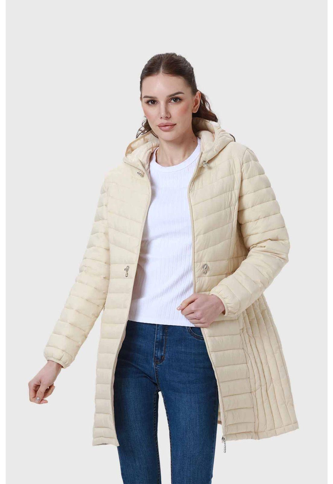 Parka Mujer Modelo Largo Beige-1