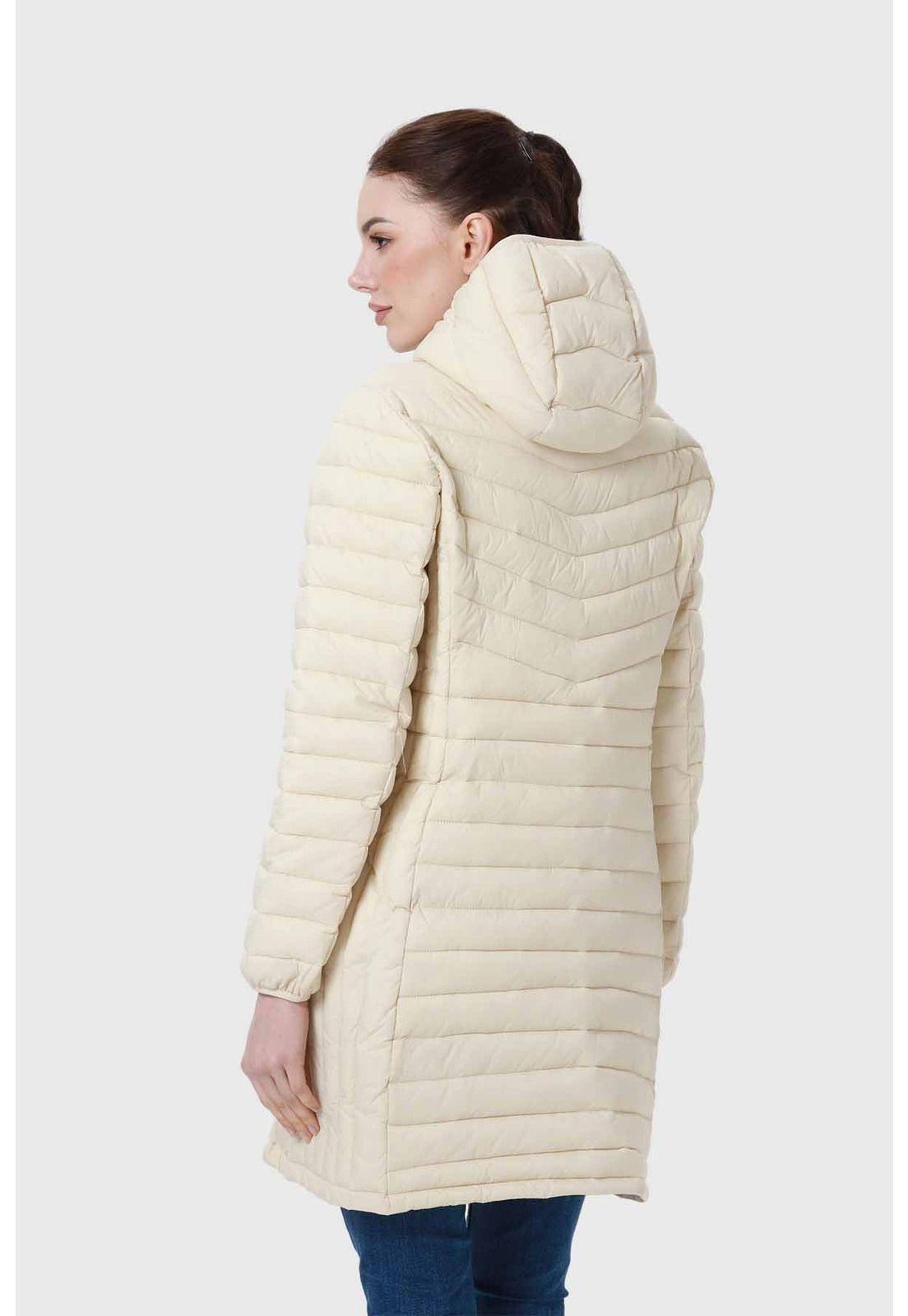 Parka Mujer Modelo Largo Beige-2