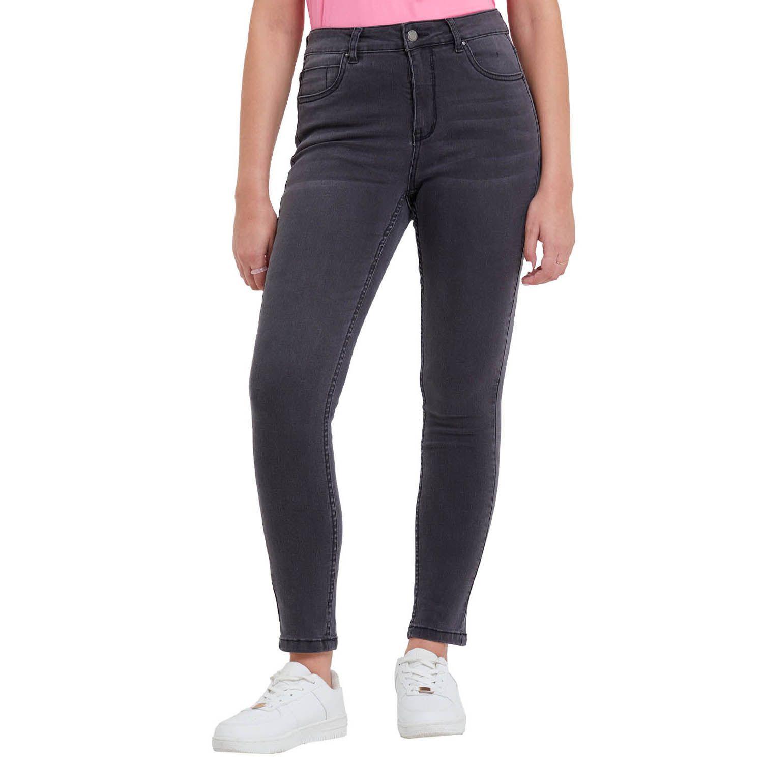 Jeans Super Skinny Estela Negro Mujer-0