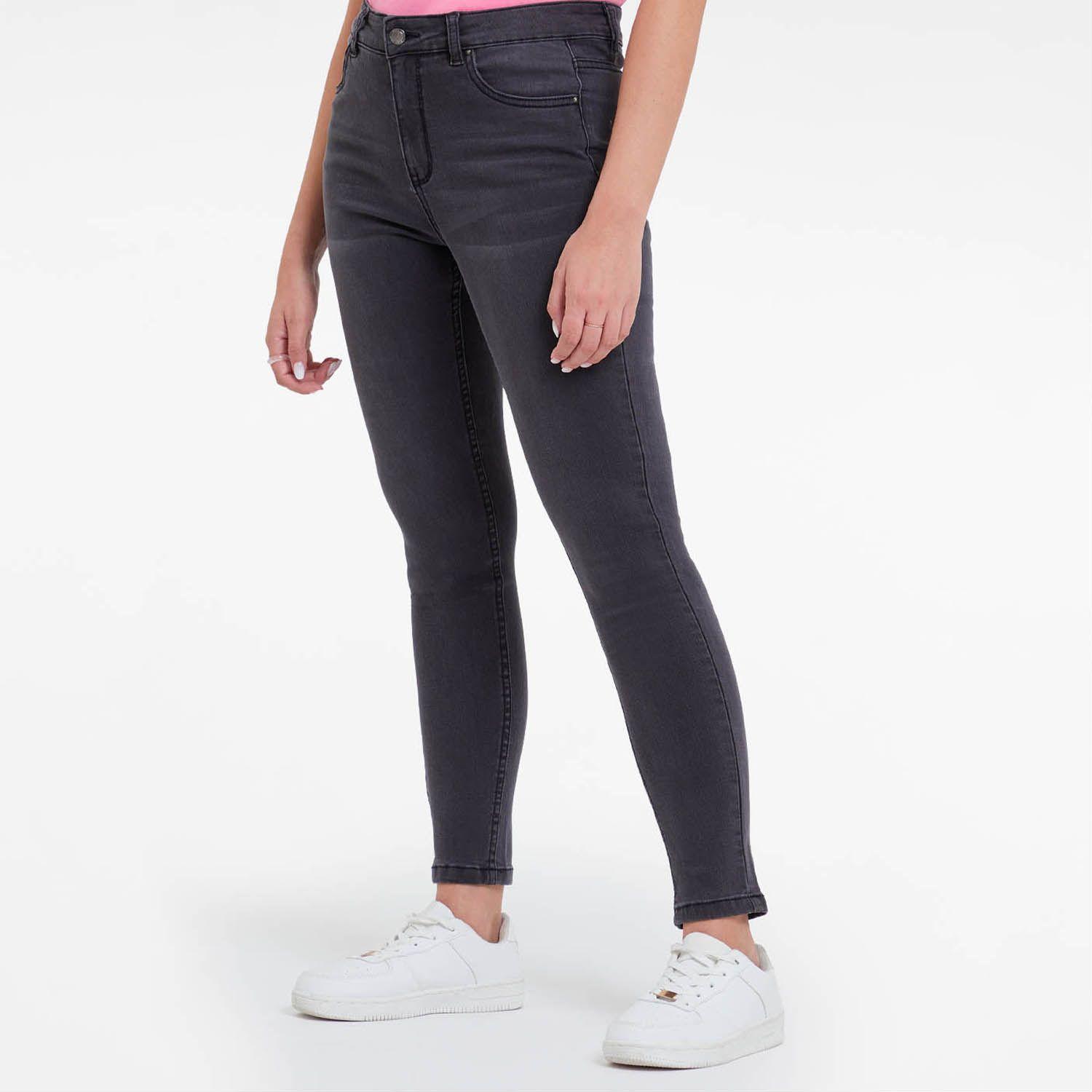 Jeans Super Skinny Estela Negro Mujer-1