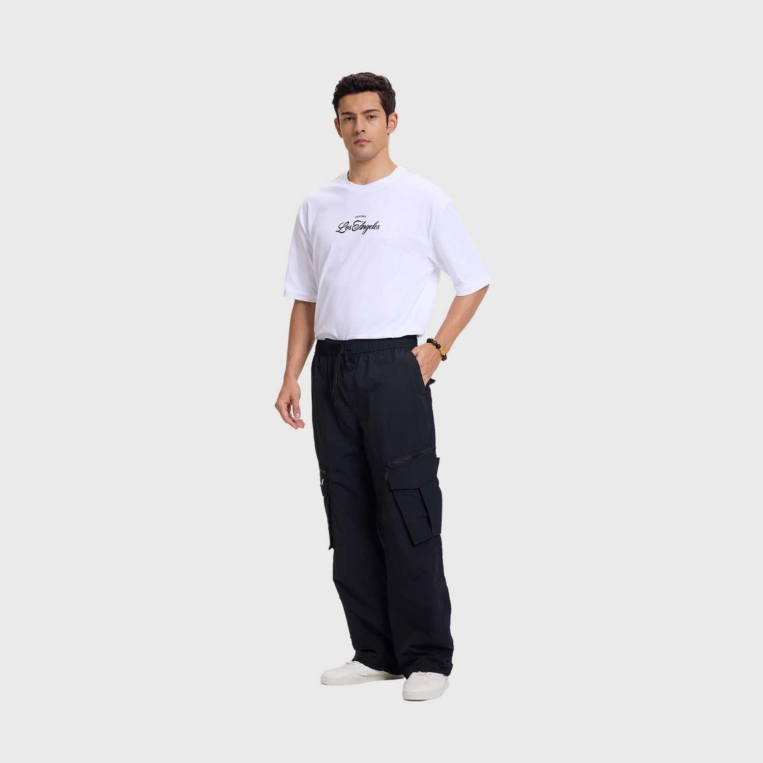 Pantalón Hombre Cargo Parachute Negro I Fashion's Park-3