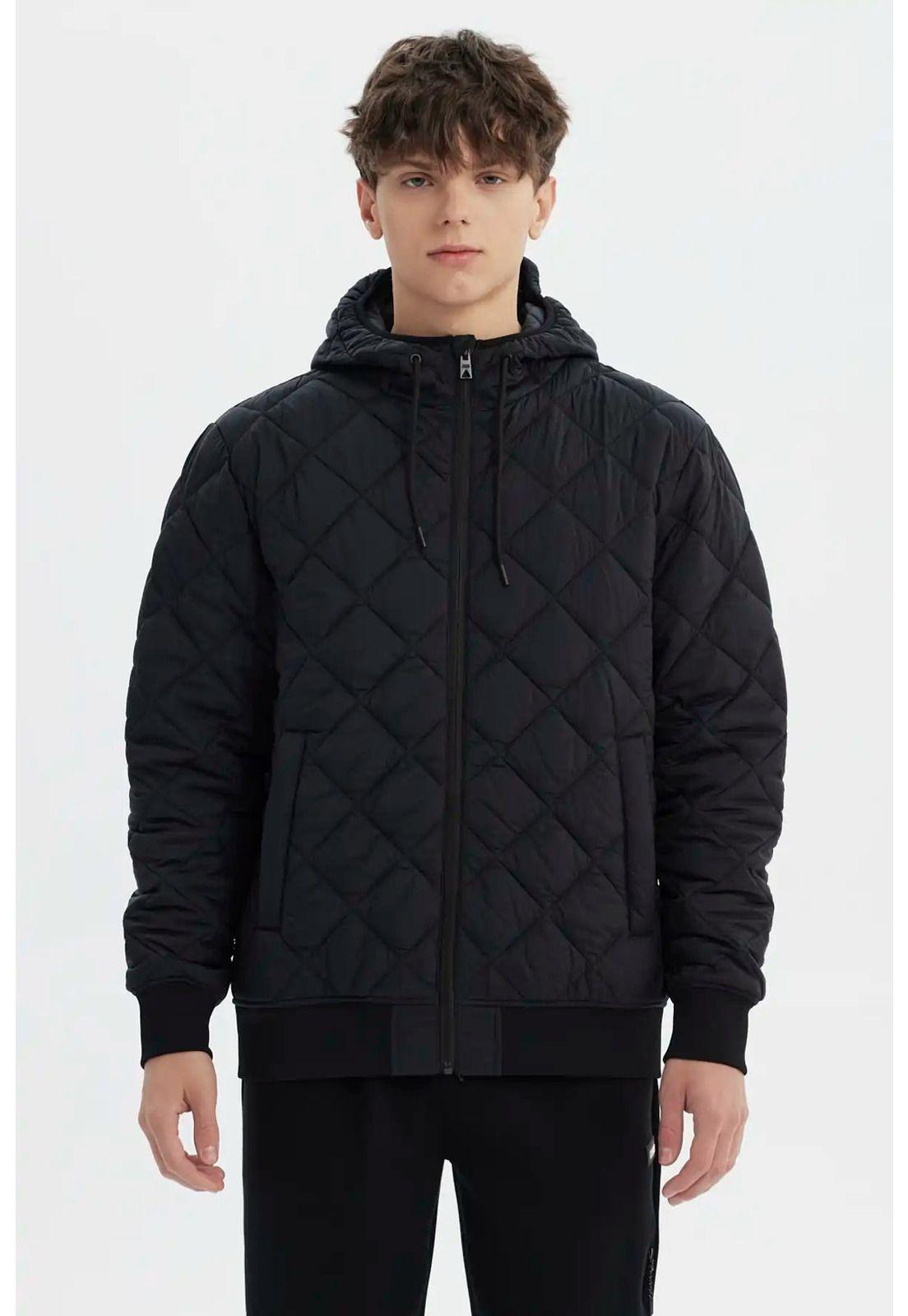 Parka Hombre Slim Negro - Vll-0