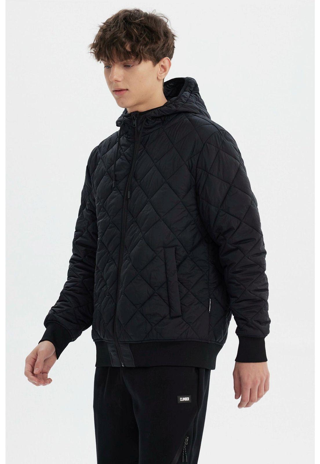 Parka Hombre Slim Negro - Vll-1