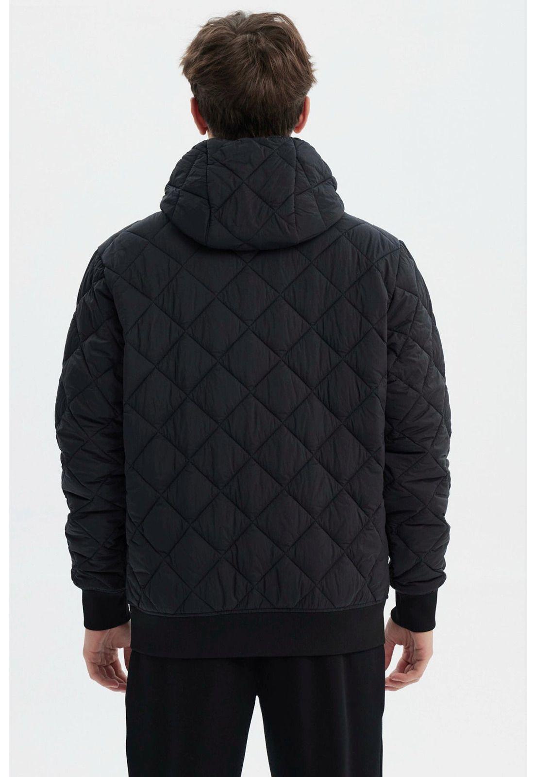 Parka Hombre Slim Negro - Vll-2