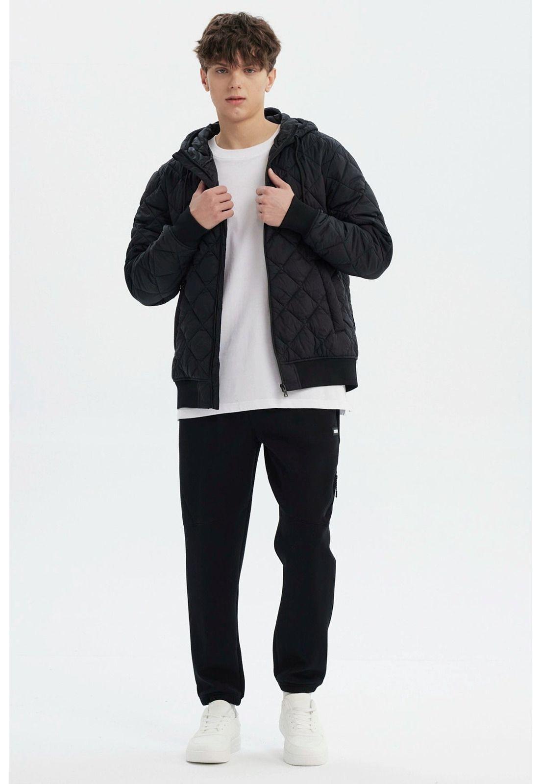 Parka Hombre Slim Negro - Vll-3