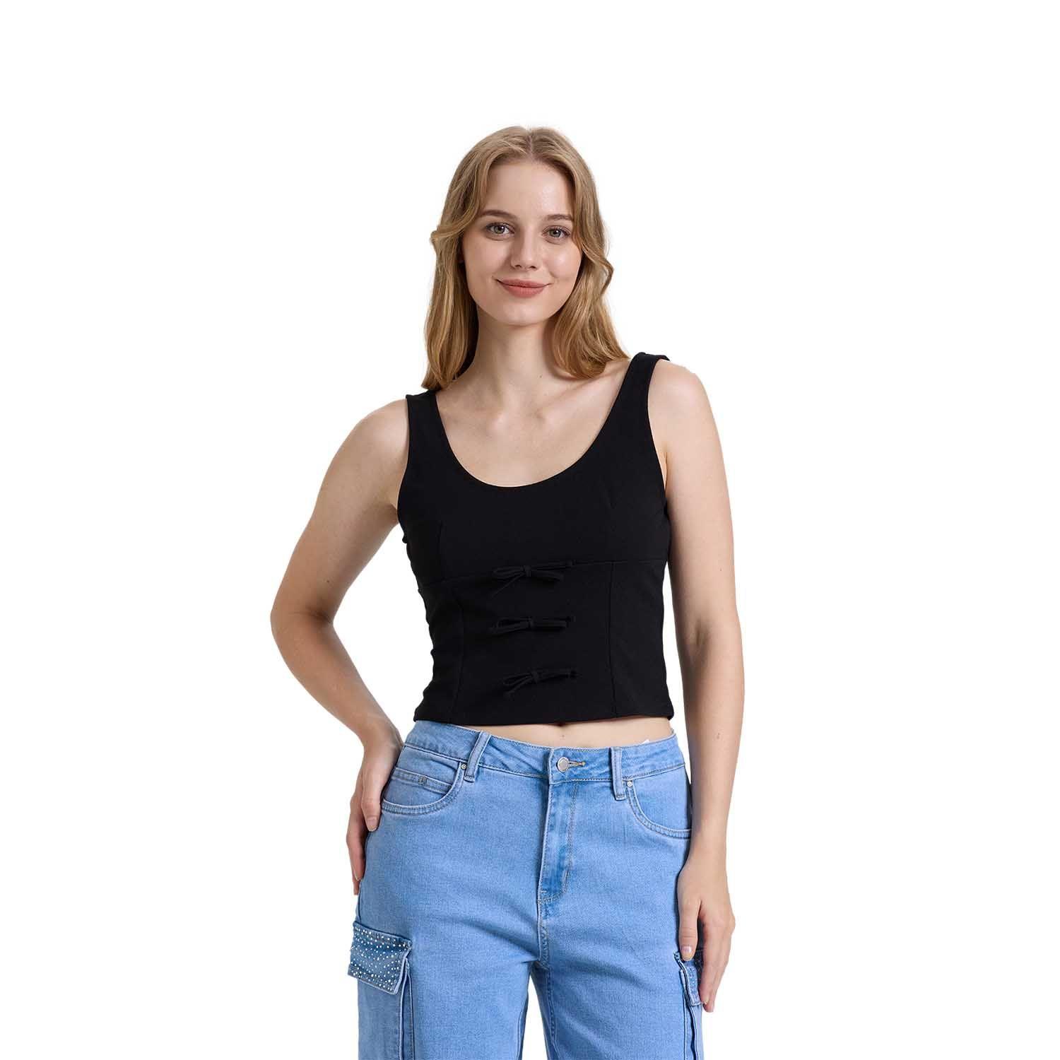 Polera Mujer Rosita Negro Fashions Park-0