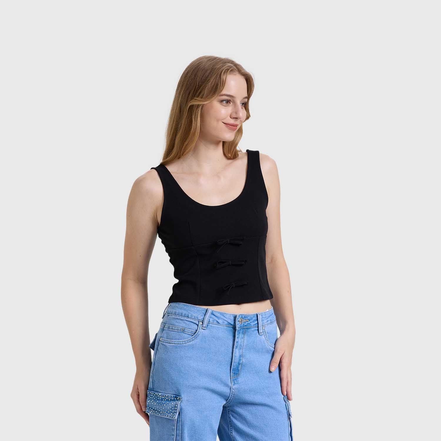 Polera Mujer Rosita Negro Fashions Park-1
