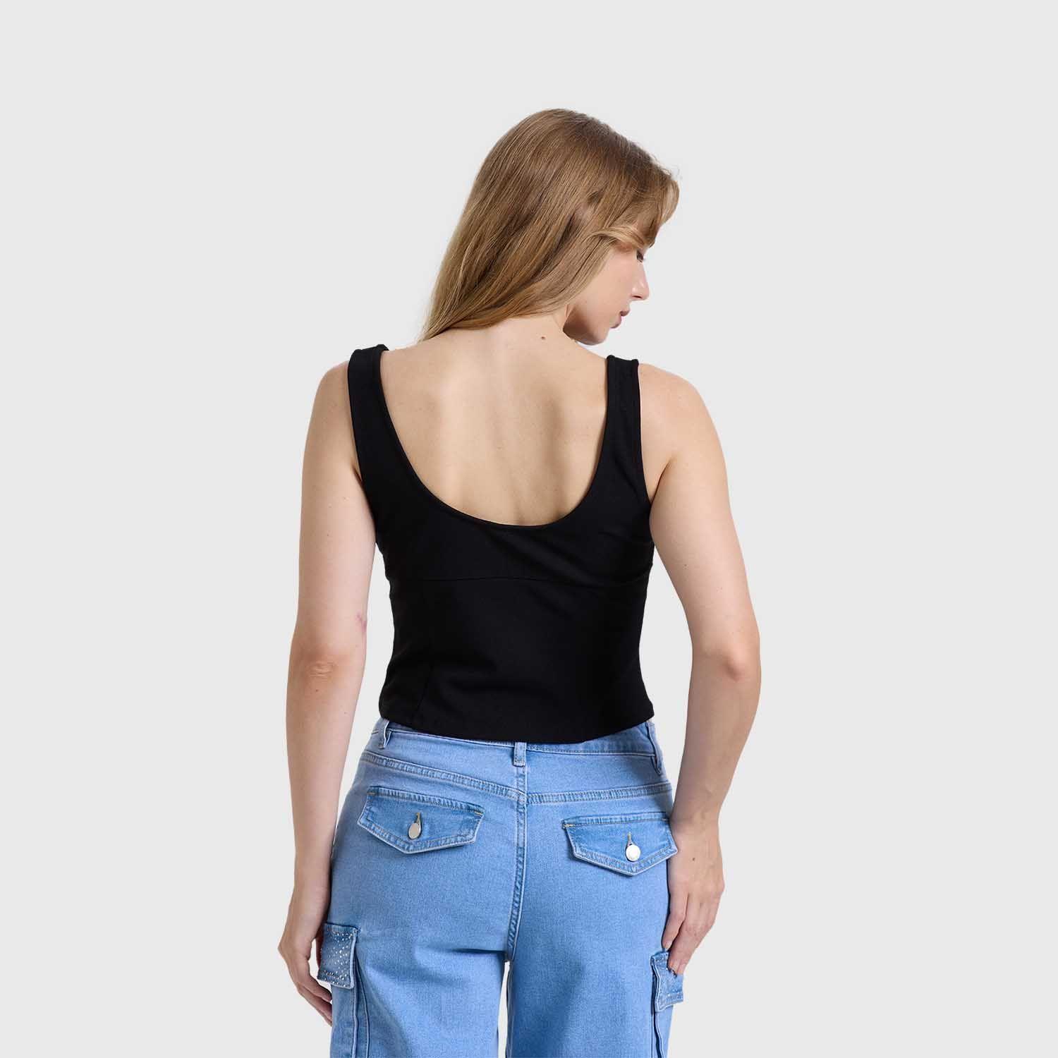 Polera Mujer Rosita Negro Fashions Park-2