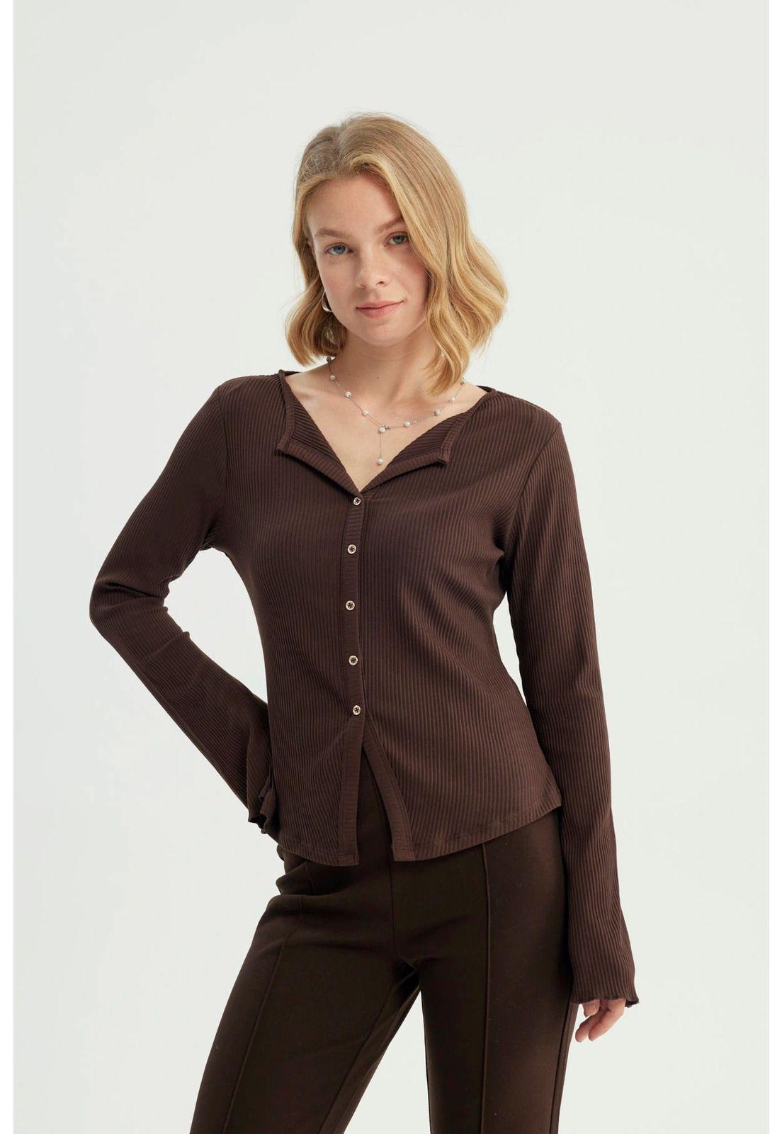 Polera Mujer Slim Chocolate - ll-0