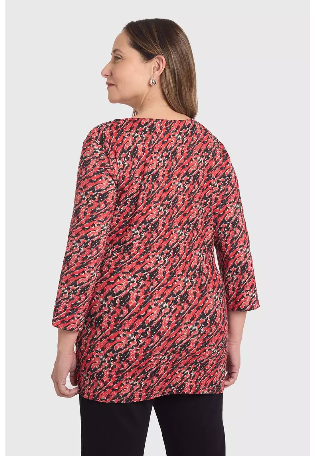 Polera Mujer Estampada Rojo-2