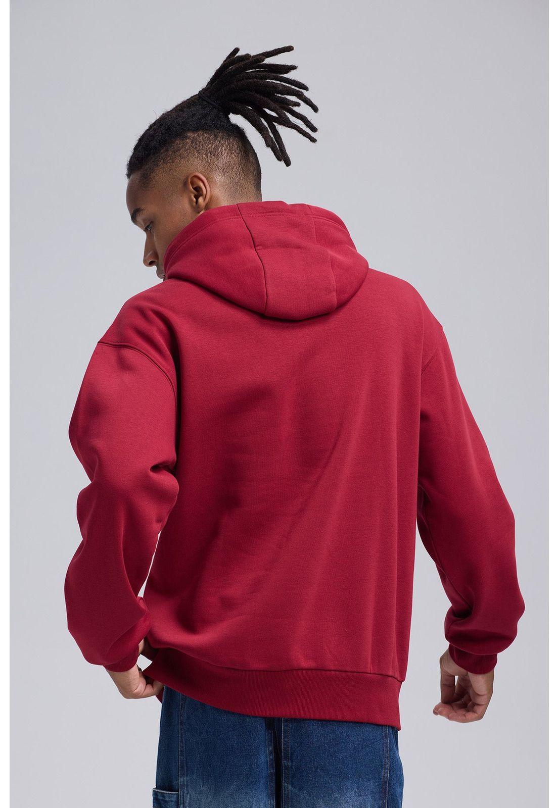 Polerón Hombre Print College Burdeo-2