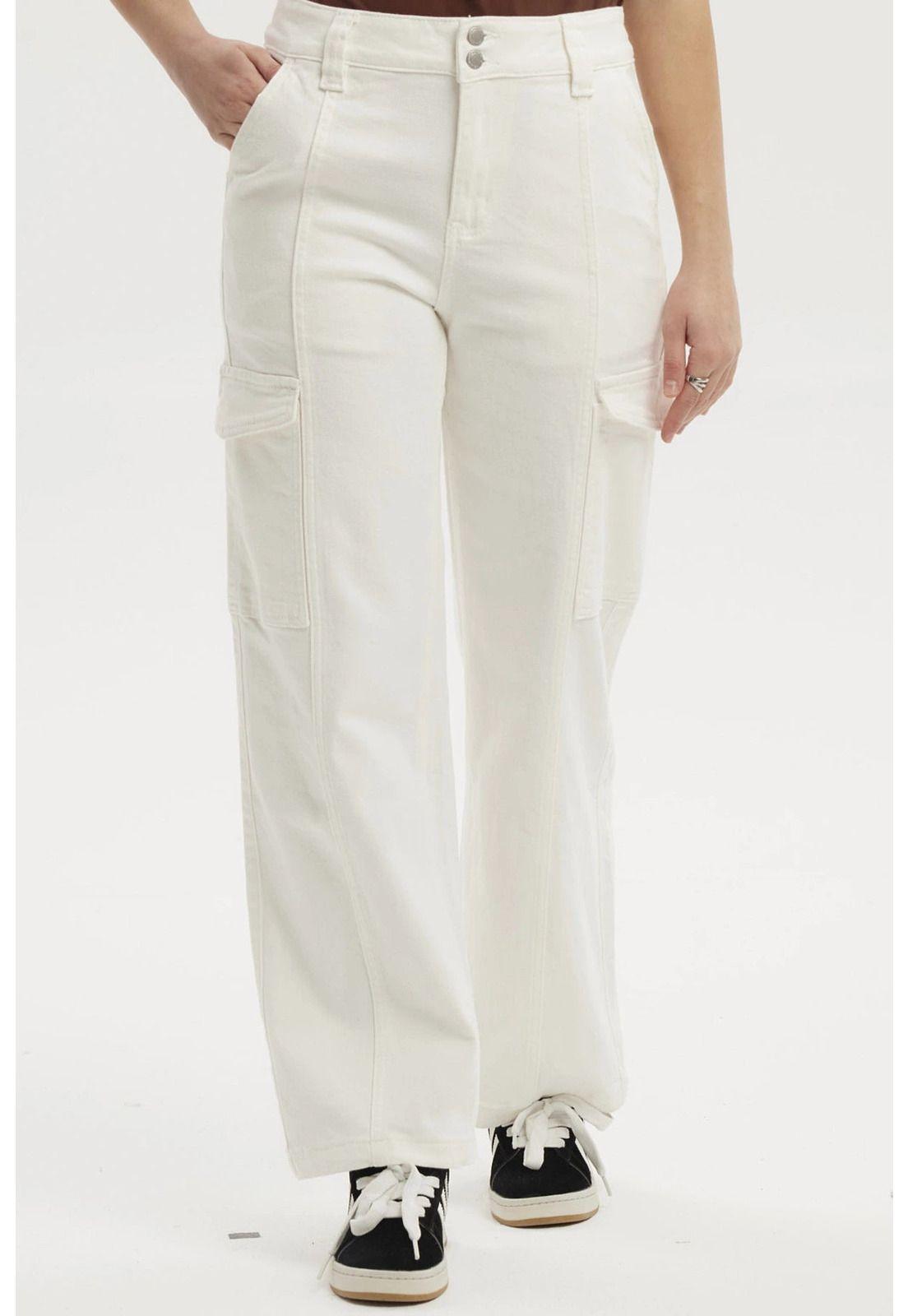 Jeans Mujer Calce Recto Color Crudo-0