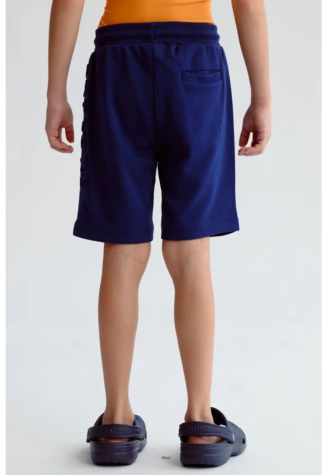 Bermuda Niño Letras Laterales Azul Oscuro-2