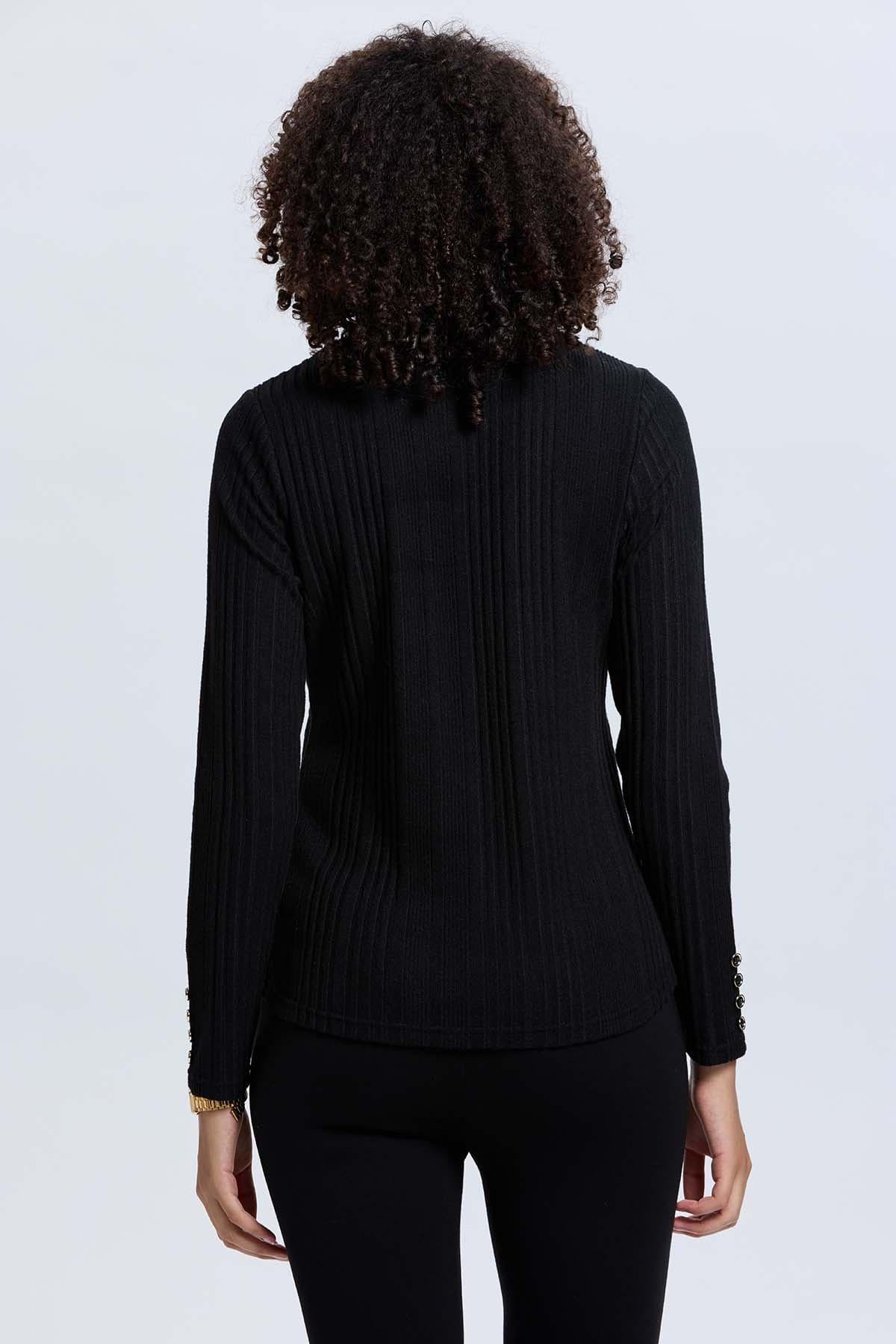 Polera Mujer Camman de Rib Lisa Negro-2