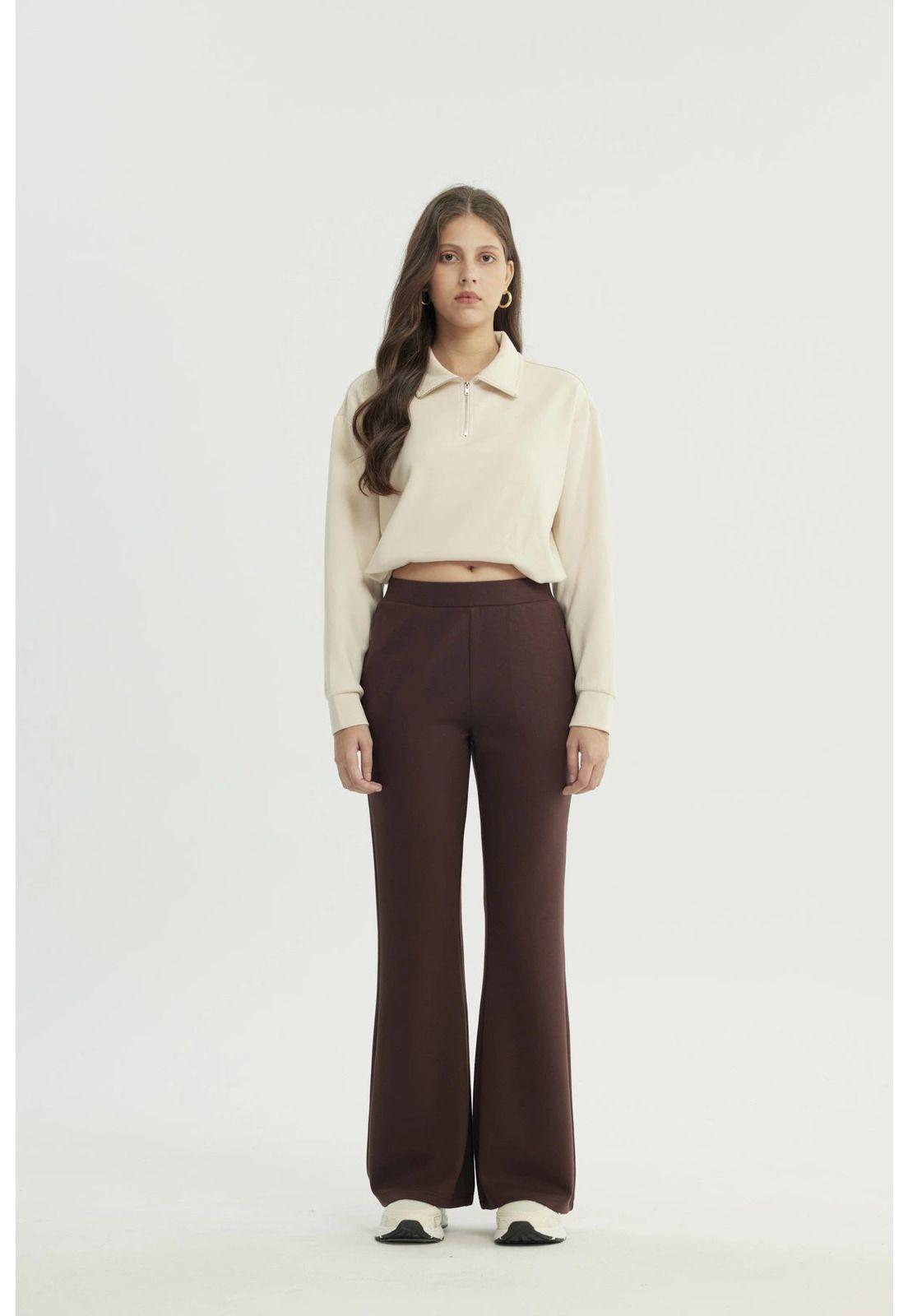 Pantalón Buzo Mujer Basta Evasee Café-3