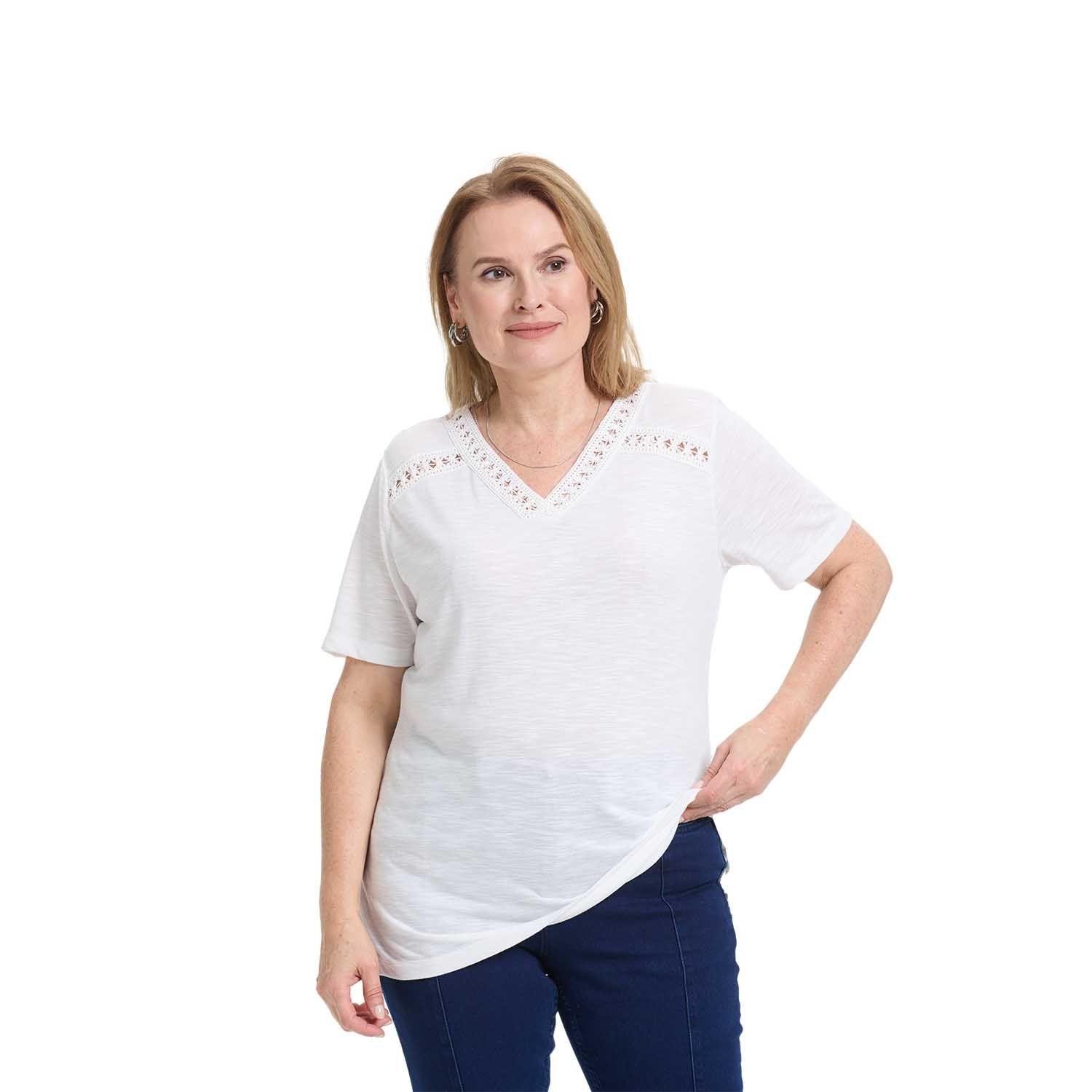 Polera Mujer Detalle Macramé Crudo Fashion's Park-0