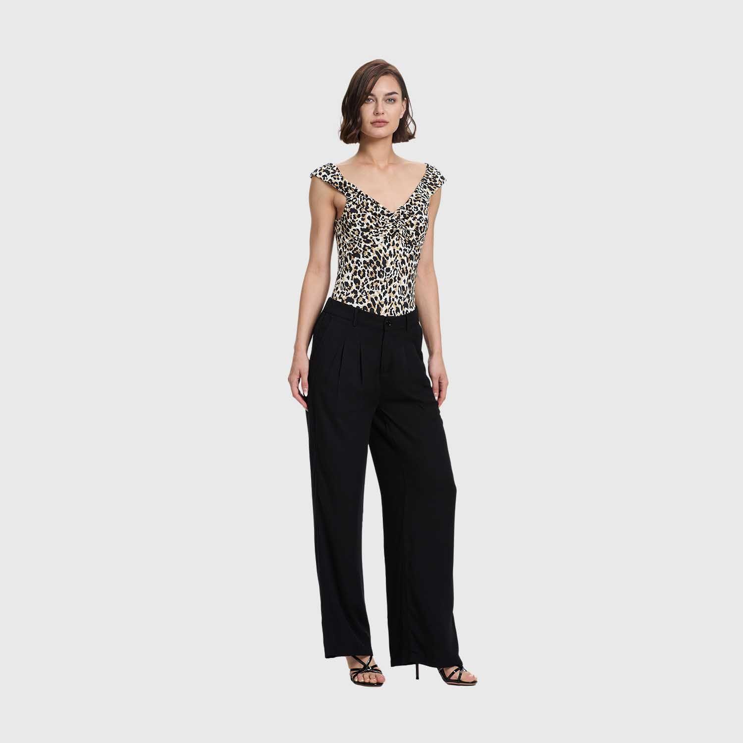 Polera Mujer Body Escote Bardot Beige Fashion's Park-3