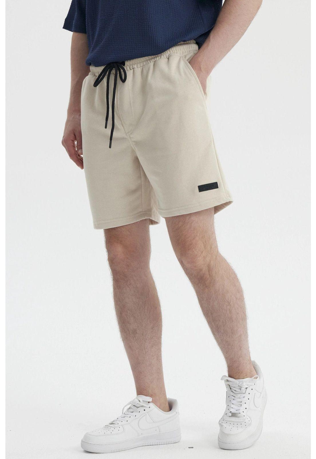 Bermuda Hombre Franela Rider Beige-1