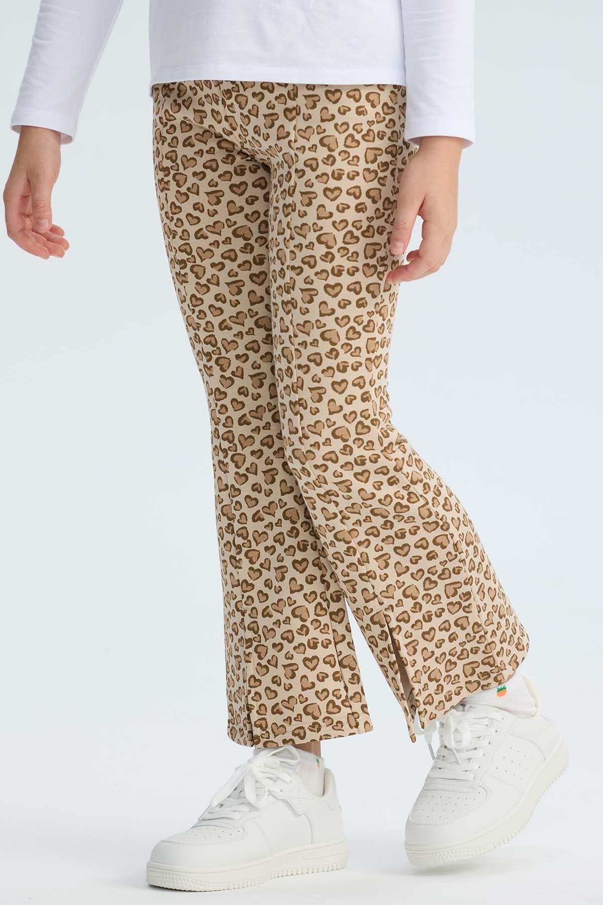 Calza Niña Full Print Beige-2