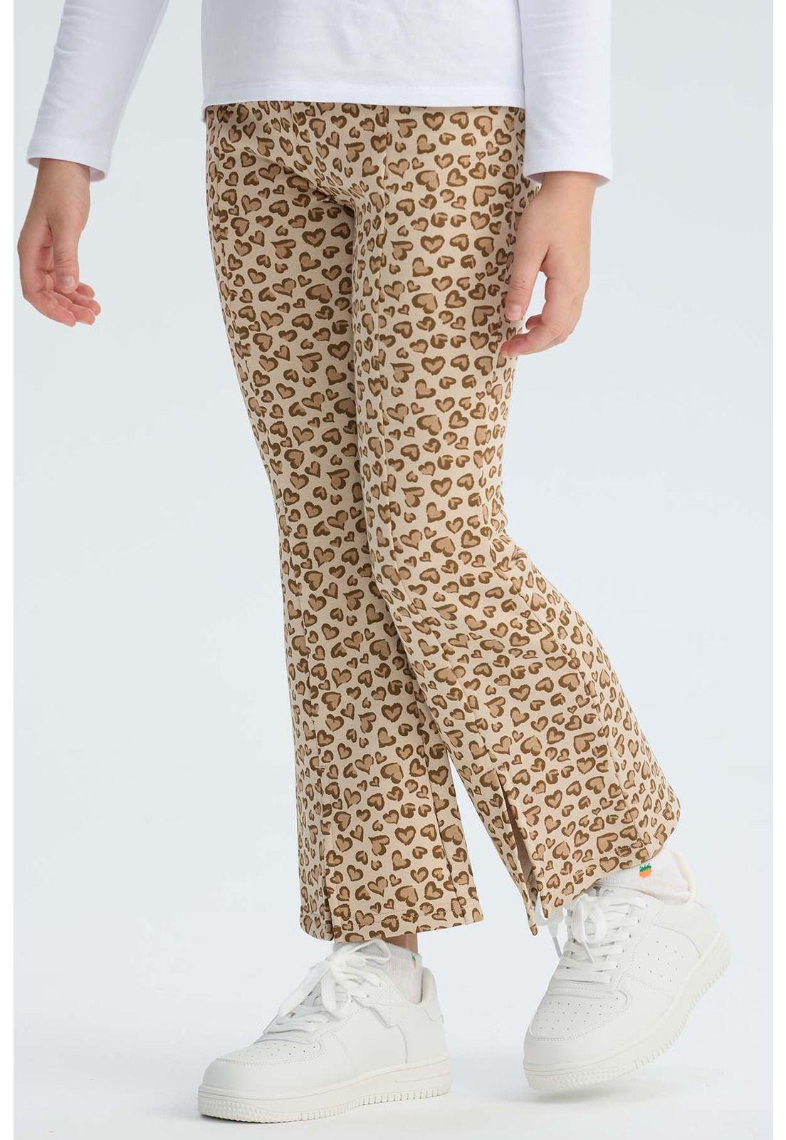 Calza Niña Full Print Beige-0