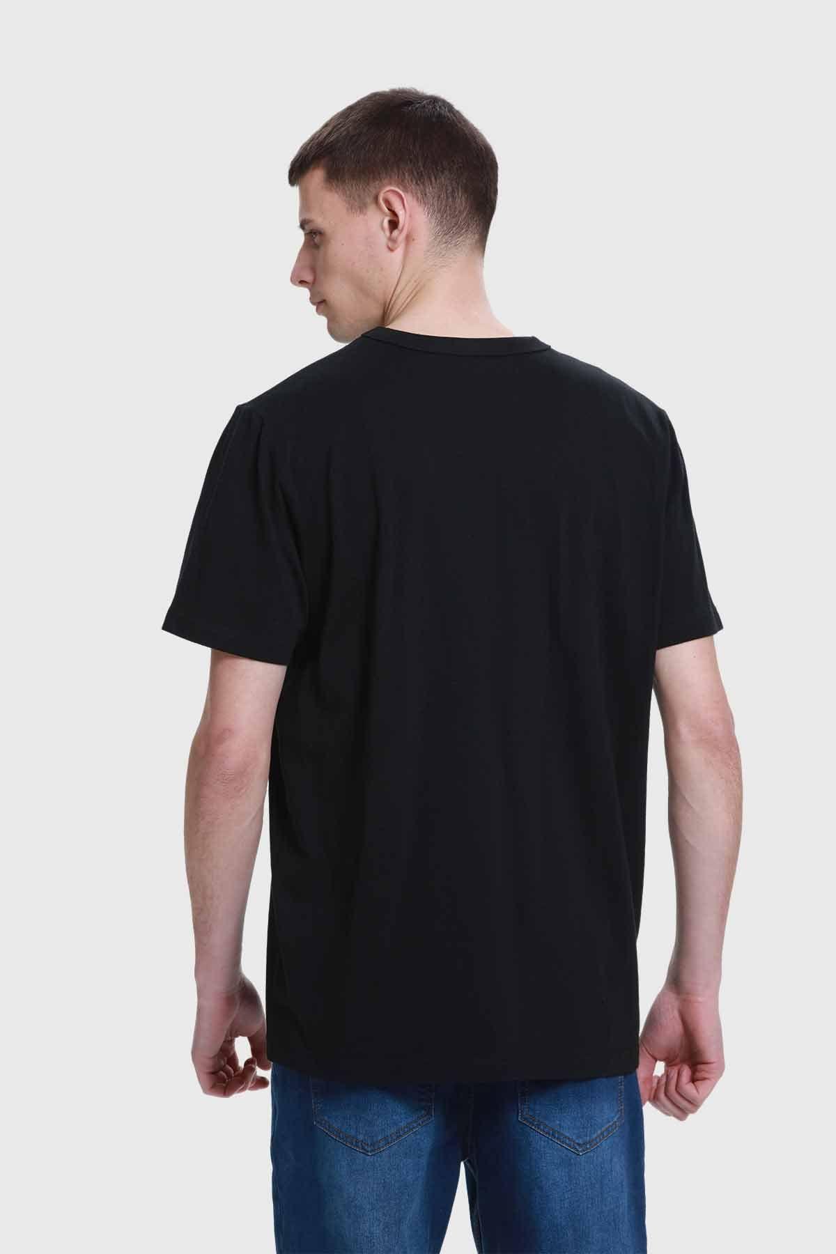Polera Hombre Aplicación Negro-2