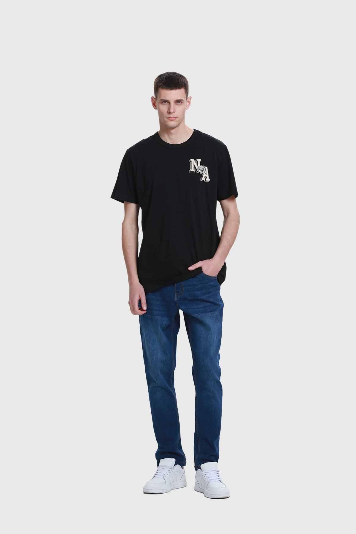 Polera Hombre Aplicación Negro-3