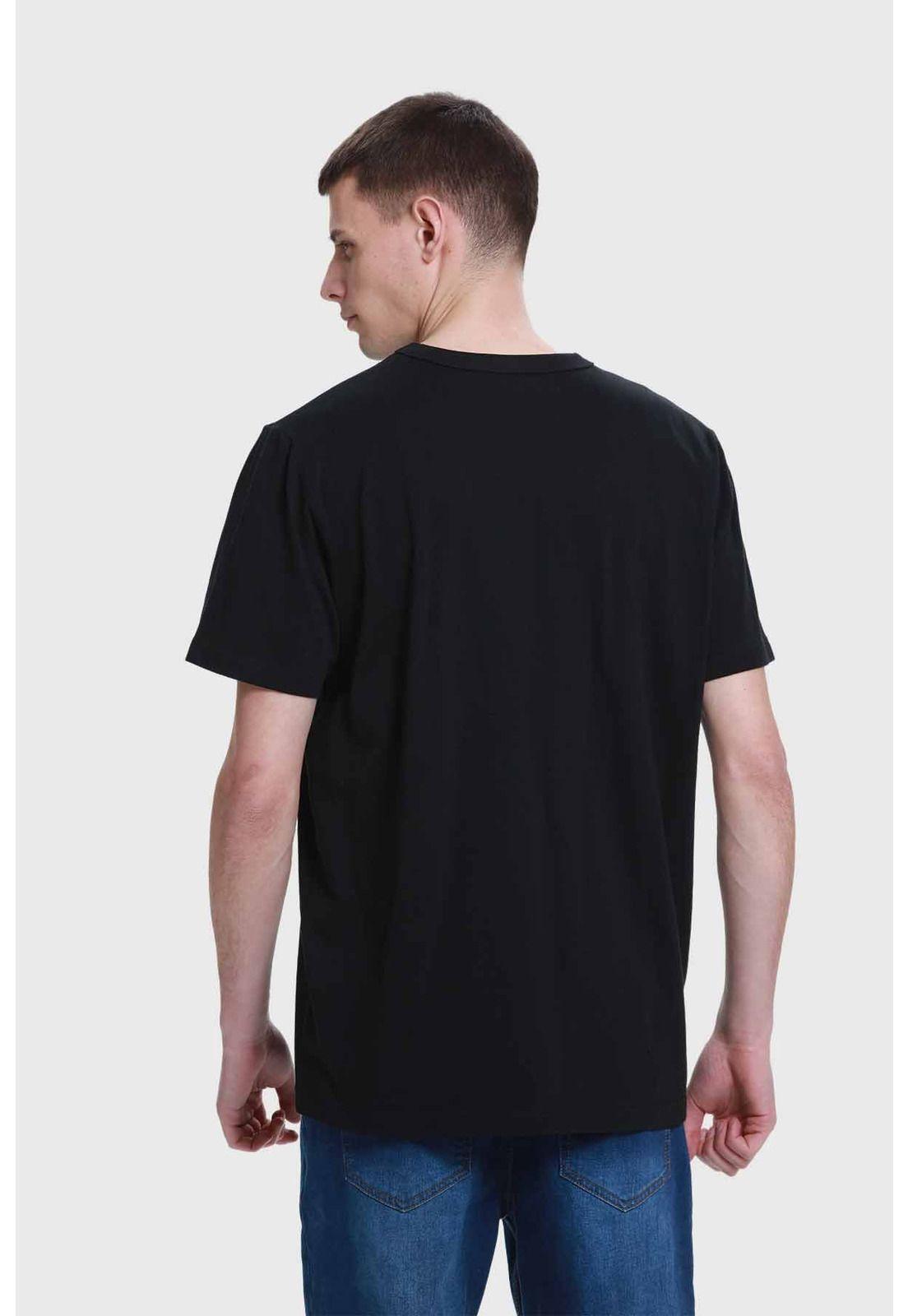 Polera Hombre Aplicación Negro-2