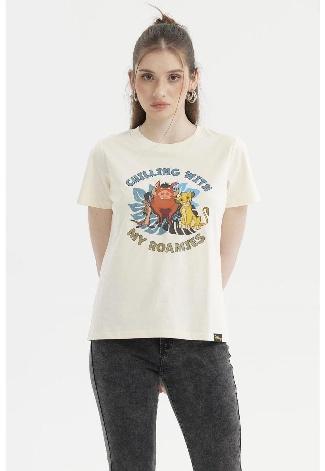 Polera Mujer Rey León Beige-0