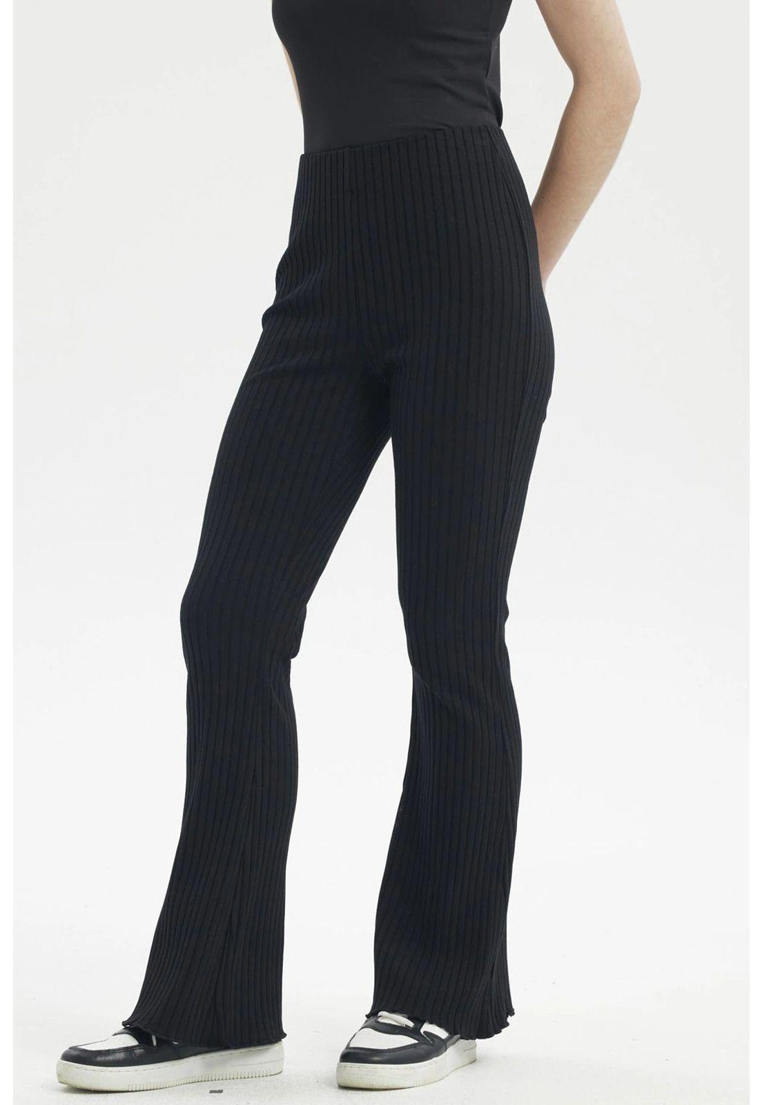 Pantalón Mujer Flare Negro - ll-1