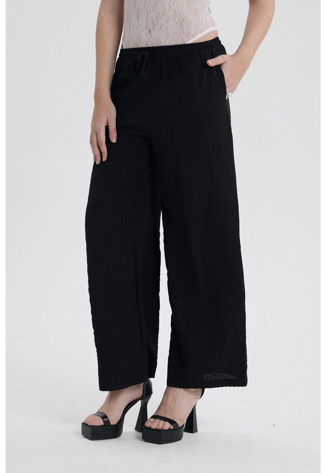 Pantalón Mujer Pretina Negro - ll-0