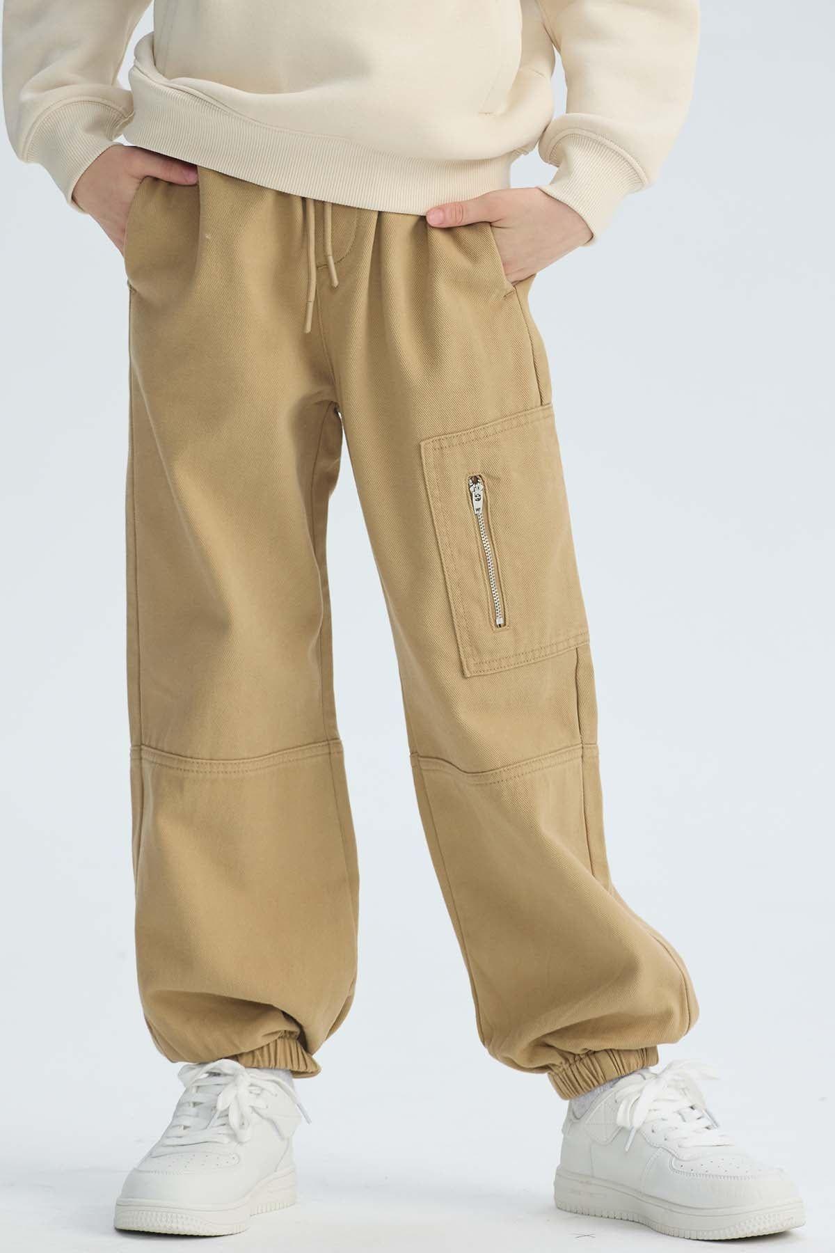 Pantalón Niño Jogger Kaki-0