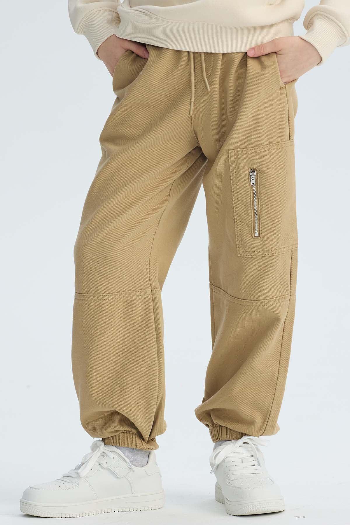 Pantalón Niño Jogger Kaki-2