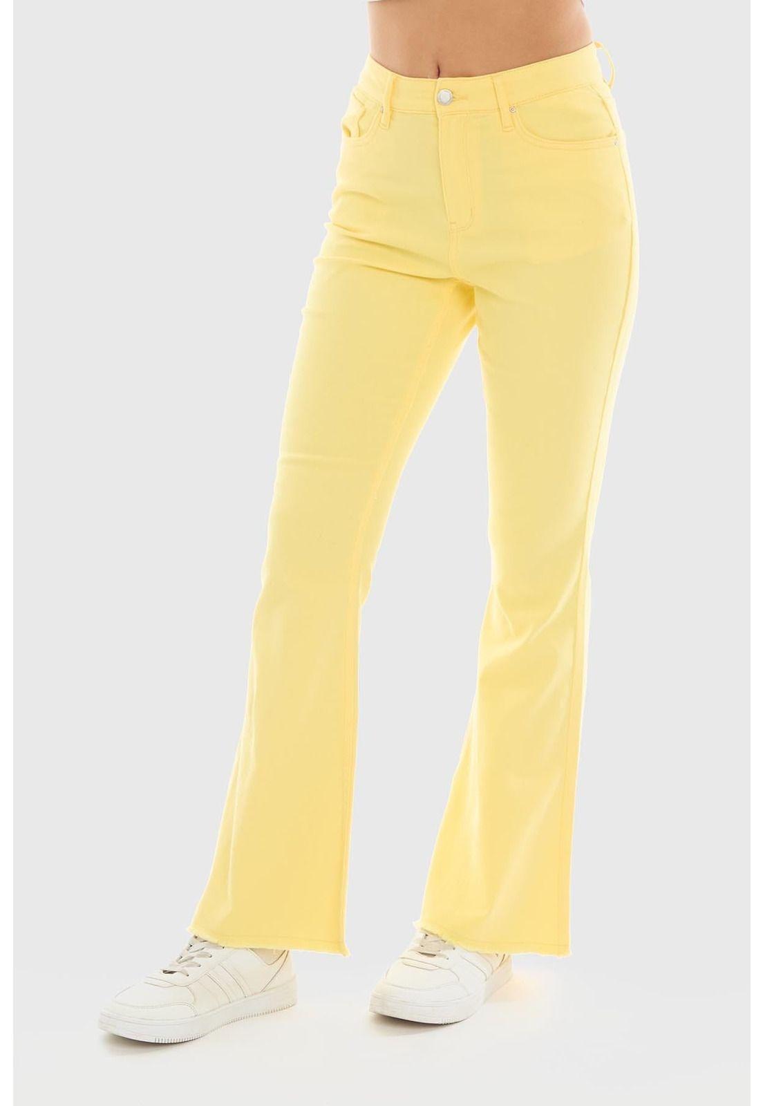 Jeans Mujer Flare Monse Amarillo-2