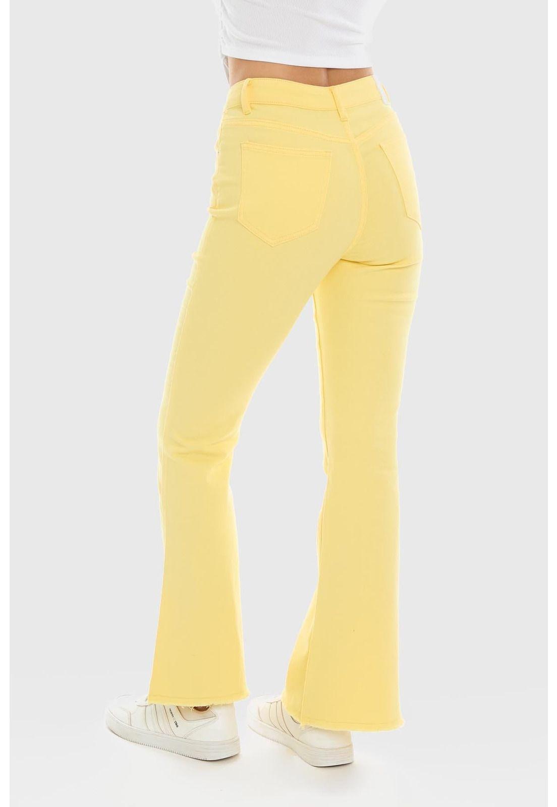 Jeans Mujer Flare Monse Amarillo-3