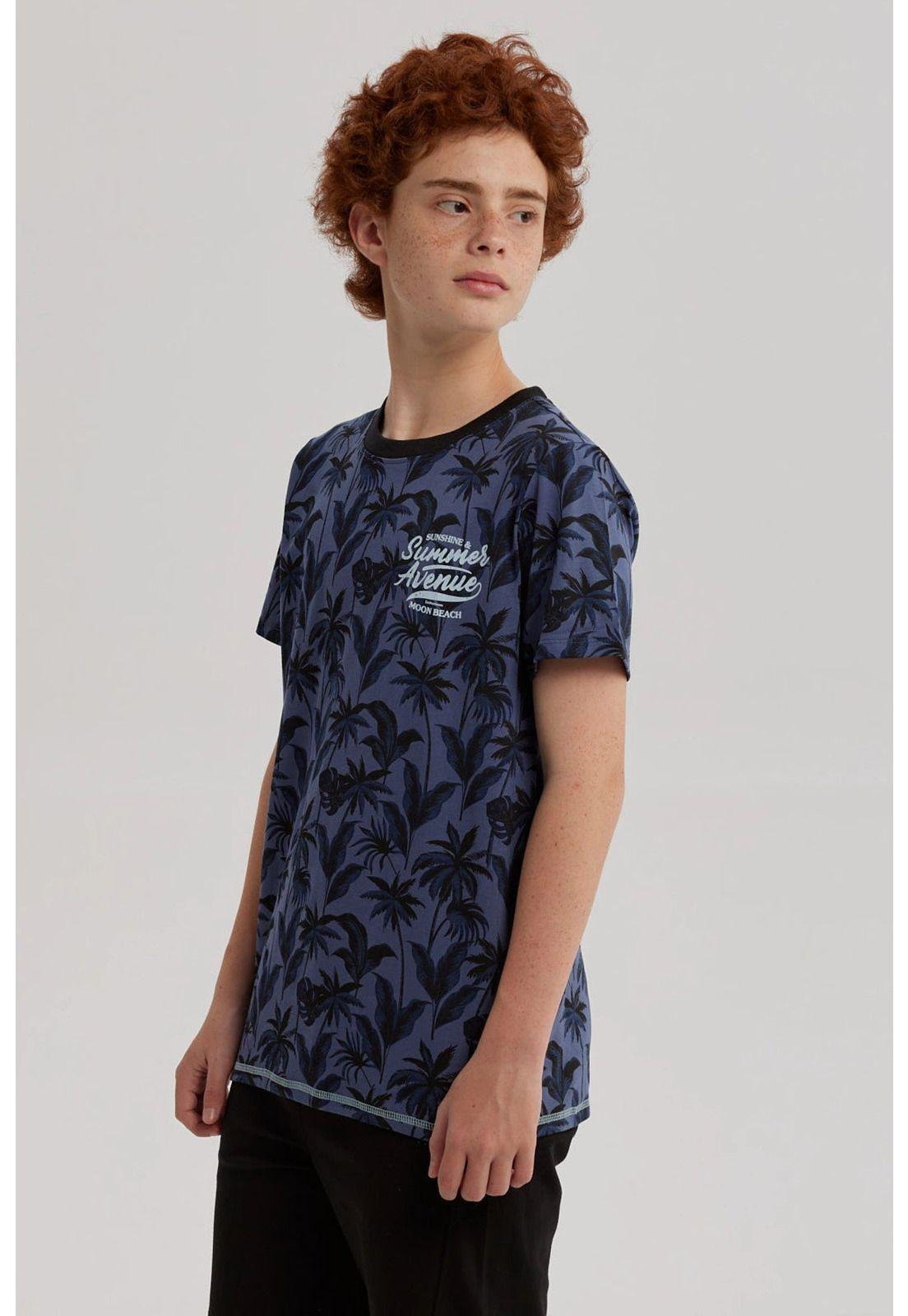 Polera Niño Full Print Y Estampado Azul-1