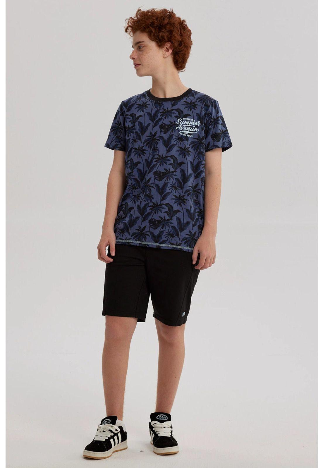 Polera Niño Full Print Y Estampado Azul-3