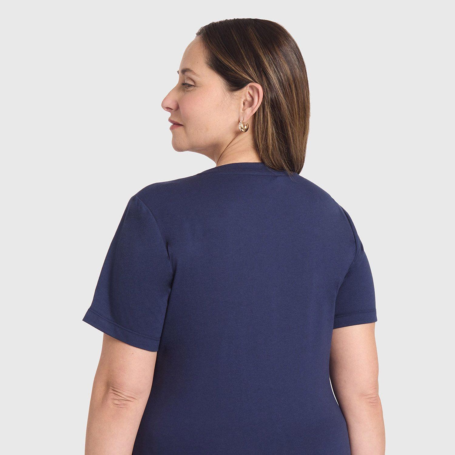 Polera Mujer Print Posicional Azul Fashion's Park-2