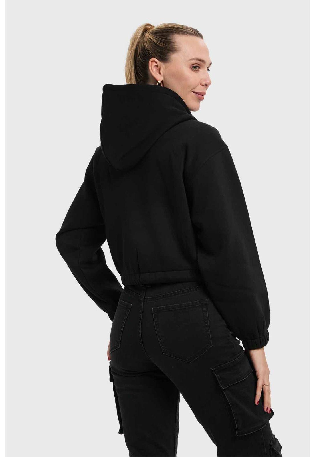 Polerón Mujer Crop Negro - lll-2