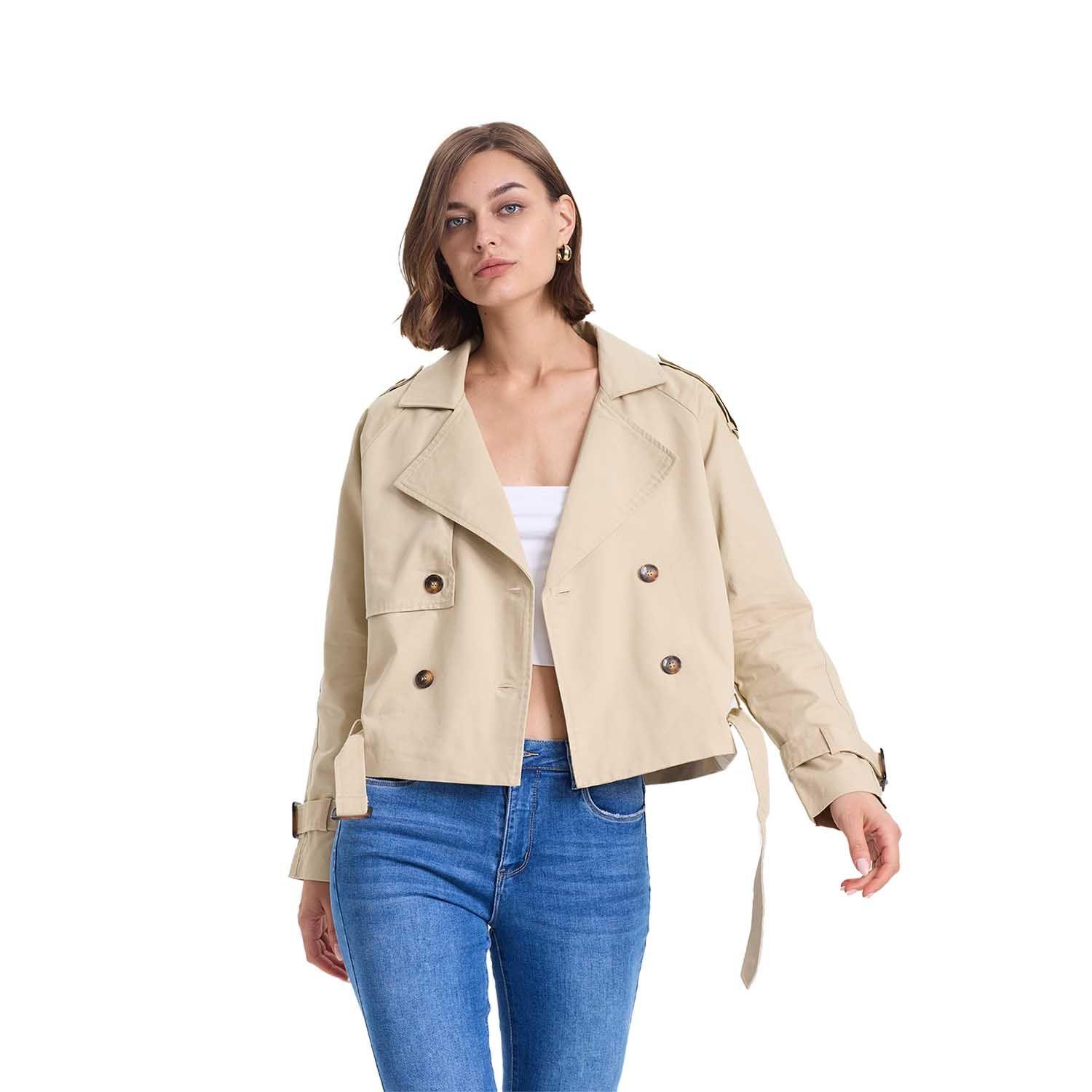 Chaqueta Mujer Trench Beige Fashion's Park-0