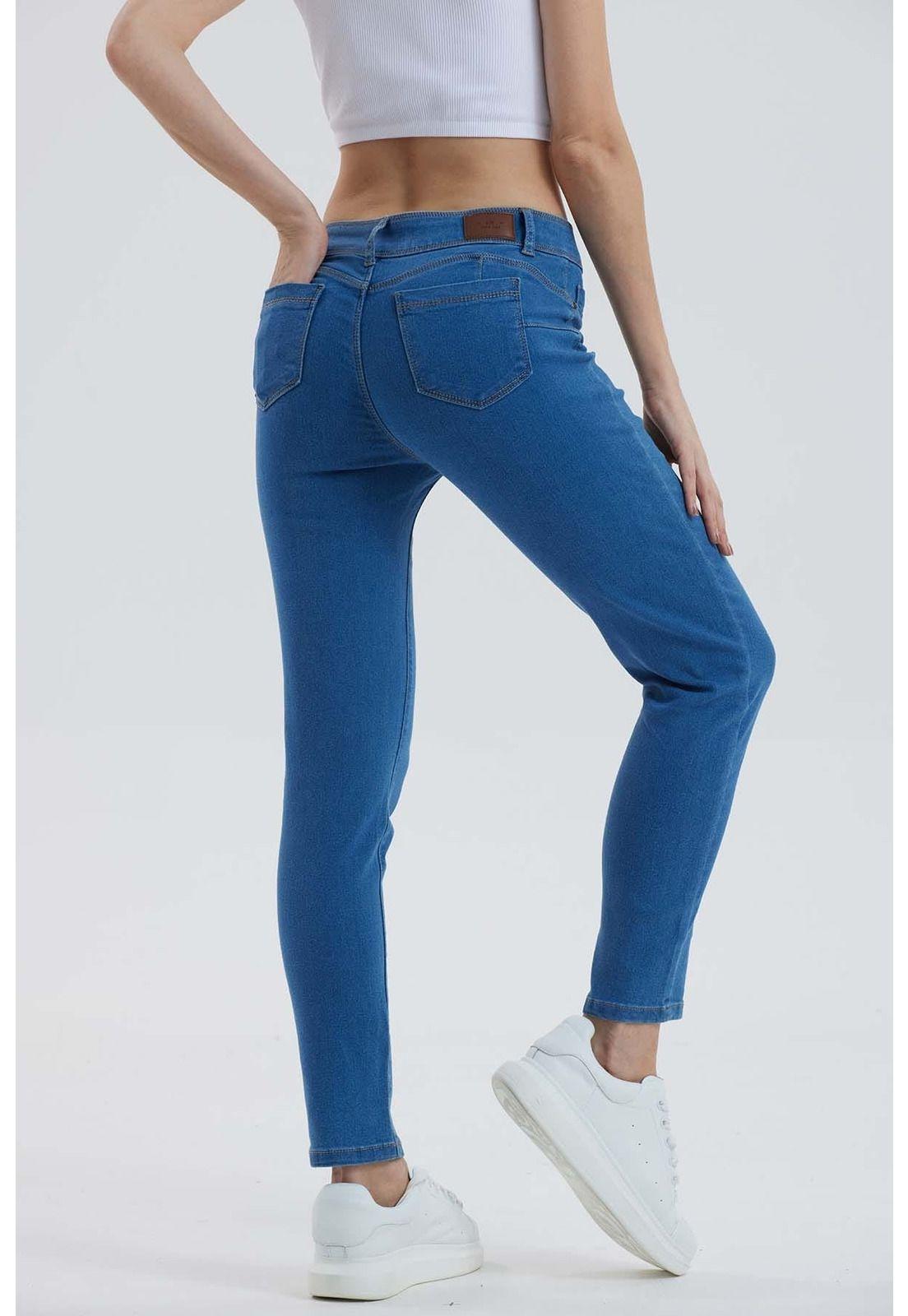 Jeans Mujer Skinny Push Up Azul - ll-2