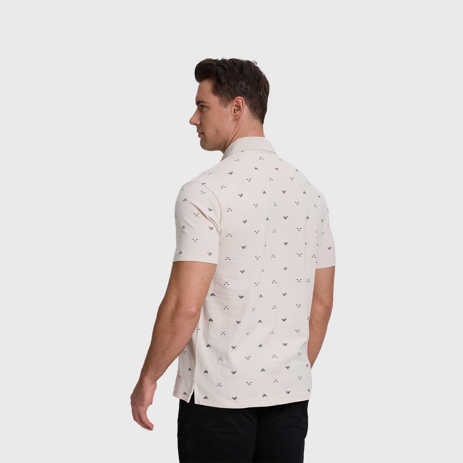 Polera Hombre Mini Print Beige Fashion's Park-2