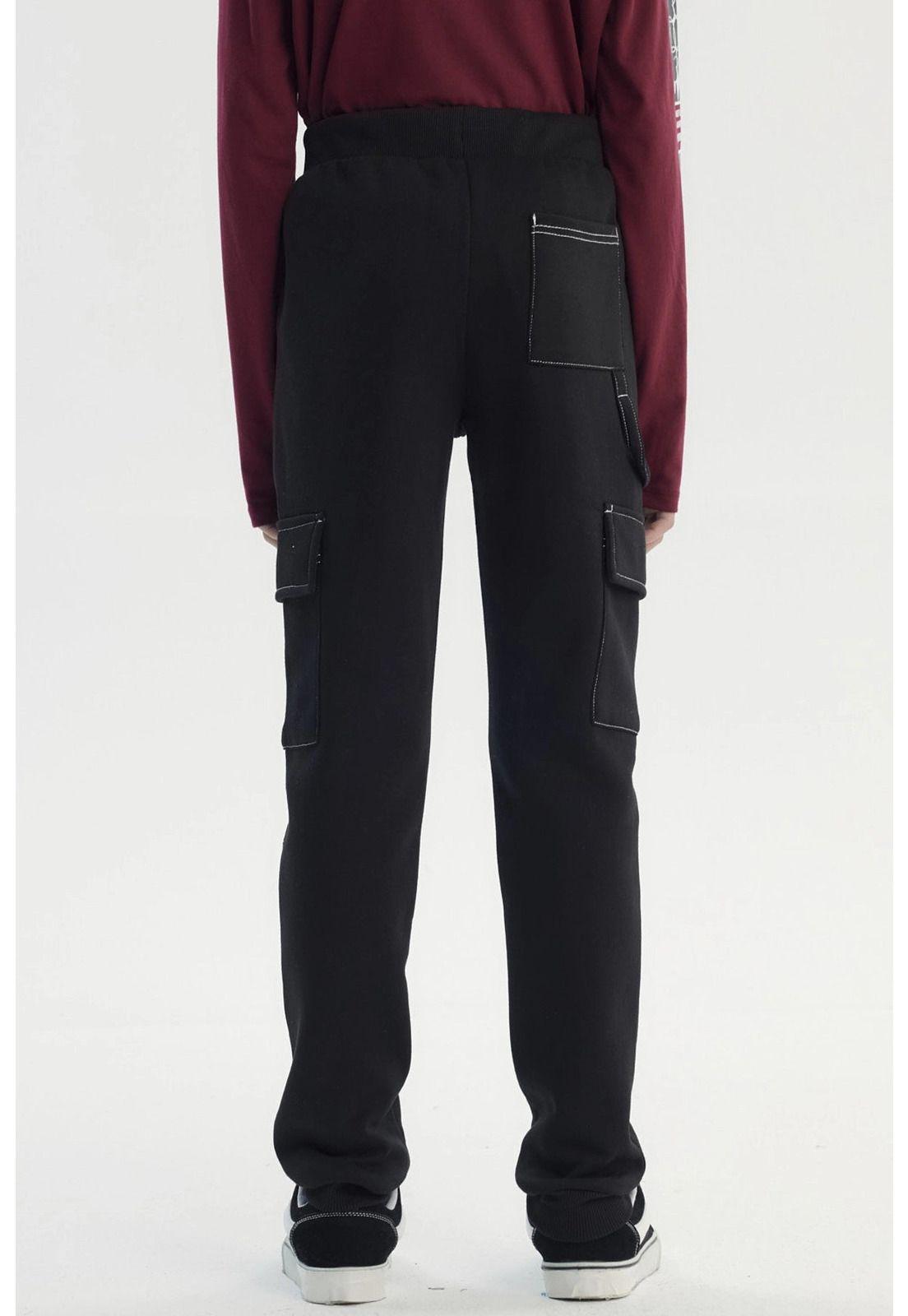 Pantalón Buzo Niño Pitillo Negro - lV-1