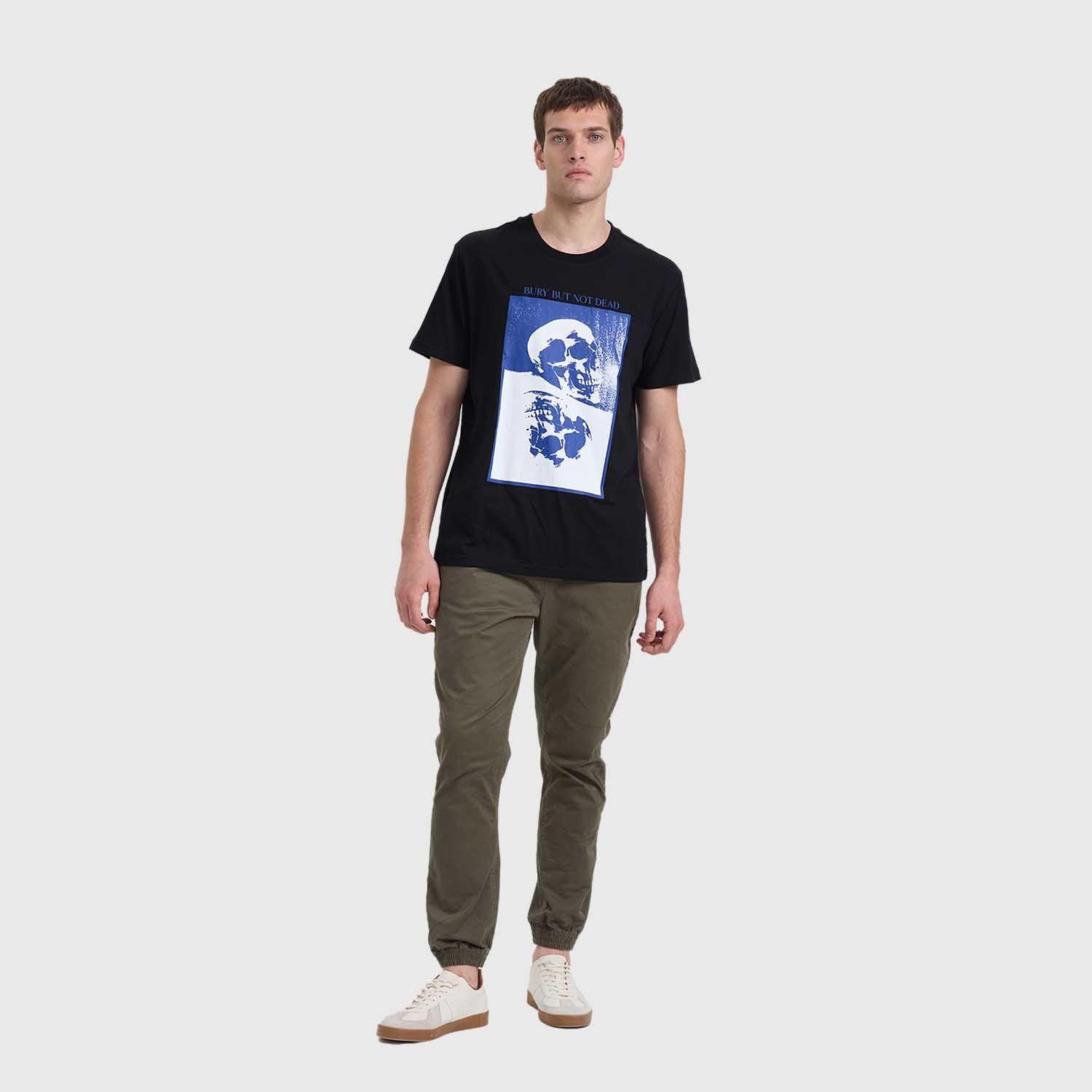 Polera Hombre Skull Print Negro Fashion's Park-3