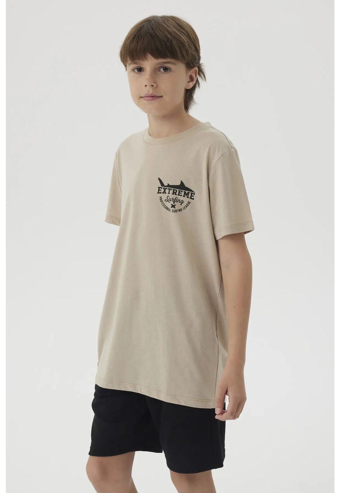 Polera Niño Mini Print Posicional Beige-1