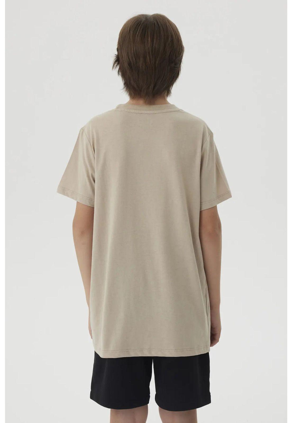 Polera Niño Mini Print Posicional Beige-2