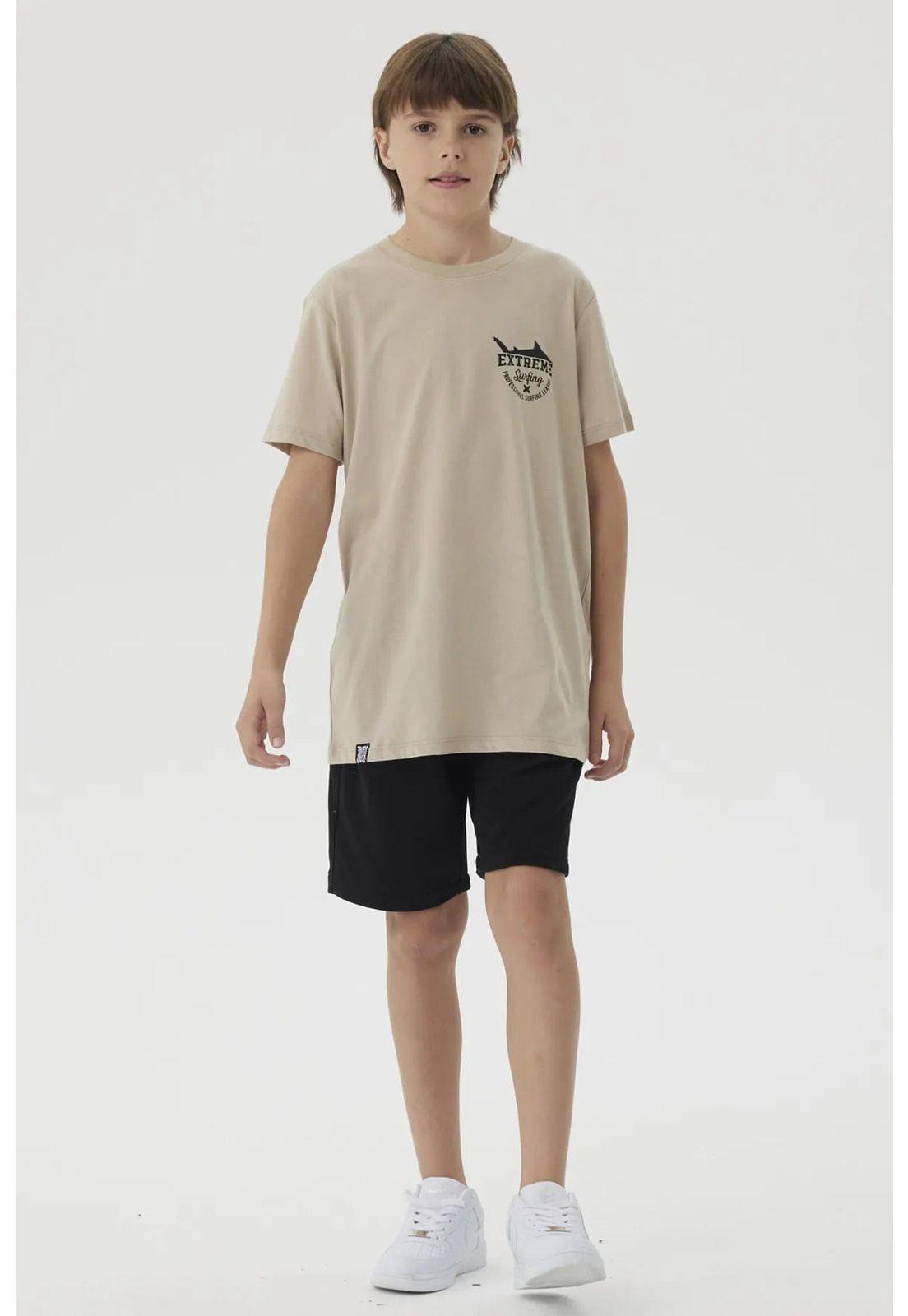 Polera Niño Mini Print Posicional Beige-3